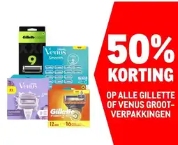 Makro OP ALLE GILLETTE OF VENUS GROOT- VERPAKKINGEN aanbieding