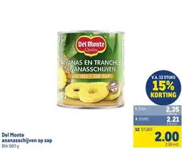 Makro Del Monte ananasschijven op sap aanbieding