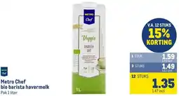 Makro Metro Chef bio barista havermelk aanbieding