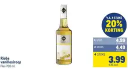 Makro Rioba vanillesiroop aanbieding