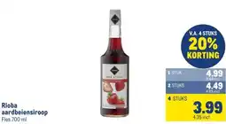 Makro Rioba aardbeiensiroop aanbieding