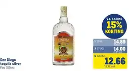 Makro Don Diego tequila silver aanbieding