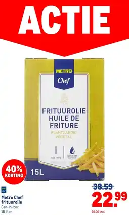Makro Metro Chef frituurolie aanbieding