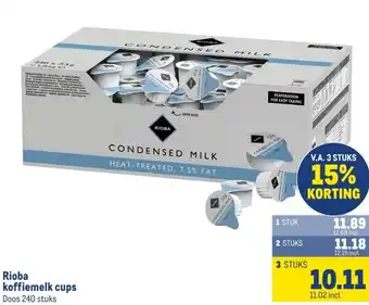 Makro Rioba koffiemelk cups aanbieding