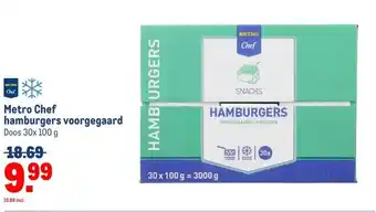 Makro Metro Chef hamburgers voorgegaard aanbieding