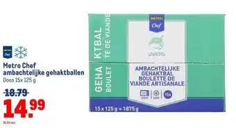 Makro Metro Chef ambachtelijke gehaktballen aanbieding