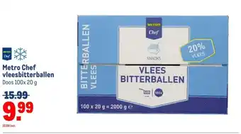Makro Metro Chef vleesbitterballen aanbieding