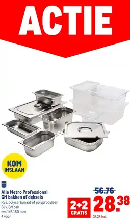 Makro Alle Metro Professional GN bakken of deksels aanbieding