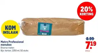Makro Metro Professional menubox aanbieding