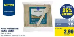 Makro Metro Professional houten bestek aanbieding