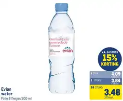 Makro Evian water aanbieding