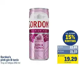 Makro Gordon's pink gin & tonic aanbieding