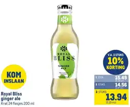 Makro Royal Bliss ginger ale aanbieding