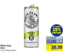 Makro White Claw lime aanbieding