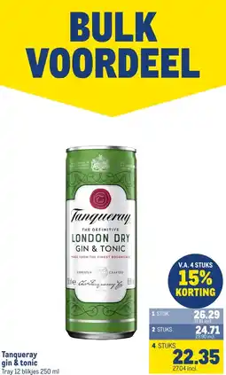 Makro Tanqueray gin & tonic aanbieding