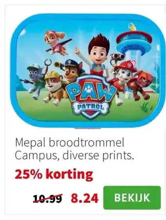 Intratuin Mepal broodtrommel Campus aanbieding