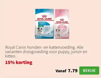 Intratuin Royal Canin honden en kattenvoeding aanbieding