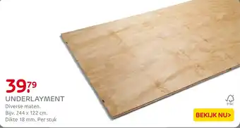 Praxis Underlayment aanbieding
