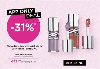 ICI Paris XL Yves Saint Laurent Loveshine Plumping Gloss aanbieding