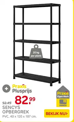 Praxis Sencys opbergrek aanbieding