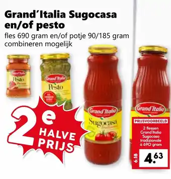CoopCompact Grand'Italia Sugocasa en/of pesto aanbieding