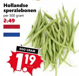 CoopCompact Hollandse sperziebonen aanbieding