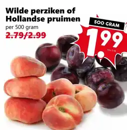 CoopCompact Wilde perziken of Hollandse pruimen aanbieding