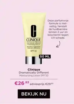 ICI Paris XL Clinique Dramatically Different Moisturizing Lotion SPF 50 aanbieding