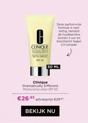 ICI Paris XL Clinique Dramatically Different Moisturizing Lotion SPF 50 aanbieding