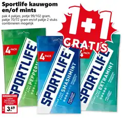 CoopCompact Sportlife kauwgom en/of mints aanbieding