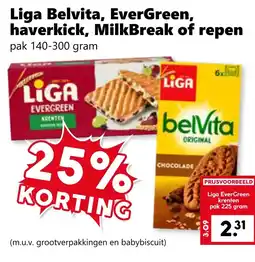 CoopCompact Liga Belvita, EverGreen, haverkick, MilkBreak of repen aanbieding
