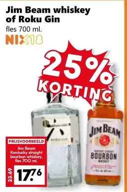 CoopCompact Jim Beam whiskey of Roku Gin aanbieding