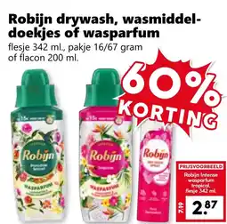 CoopCompact Robijn drywash, wasmiddel- doekjes of wasparfum aanbieding