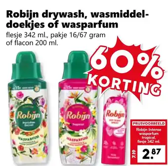 CoopCompact Robijn drywash, wasmiddel- doekjes of wasparfum aanbieding
