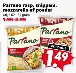 Coop Parrano rasp, snippers, mozzarella of poeder aanbieding
