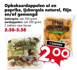 Coop Opbakaardappelen ui en paprika, ijsbergsla naturel, fiijn en/of gemengd aanbieding