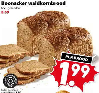 Coop Boonacker waldkornbrood aanbieding