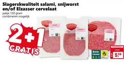 Coop Slagerskwaliteit salami, snijworst en/of Elzasser cervelaat aanbieding