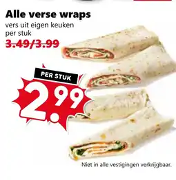 Coop Alle verse wraps aanbieding