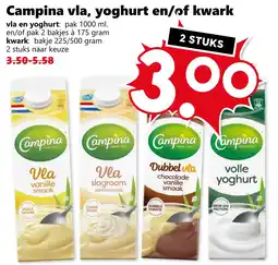Coop Campina vla, yoghurt en/of kwark aanbieding