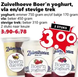 Coop Zuivelhoeve Boer'n yoghurt, vla en/of stevige trek aanbieding