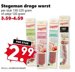 Coop Stegeman droge worst aanbieding