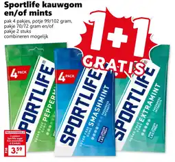 Coop Sportlife kauwgom en/of mints aanbieding