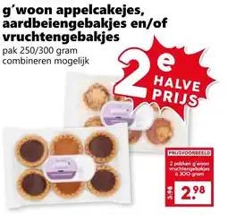 Coop g'woon appelcakejes, aardbeiengebakjes en/of vruchtengebakjes aanbieding