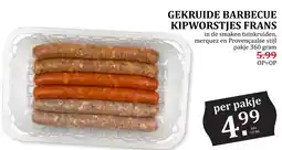 Coop GEKRUIDE BARBECUE KIPWORSTIES FRANS aanbieding