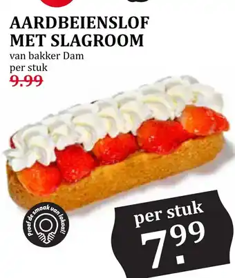 Coop AARDBEIENSLOF MET SLAGROOM aanbieding