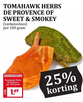 Coop TOMAHAWK HERBS DE PROVENCE OF SWEET & SMOKEY aanbieding