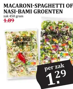 Coop MACARONI-SPAGHETTI OF NASI-BAMI GROENTEN aanbieding