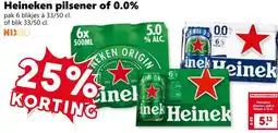 Coop Heineken pilsener of 0.0% aanbieding