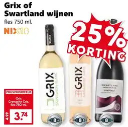 Coop Grix of Swartland wijnen aanbieding